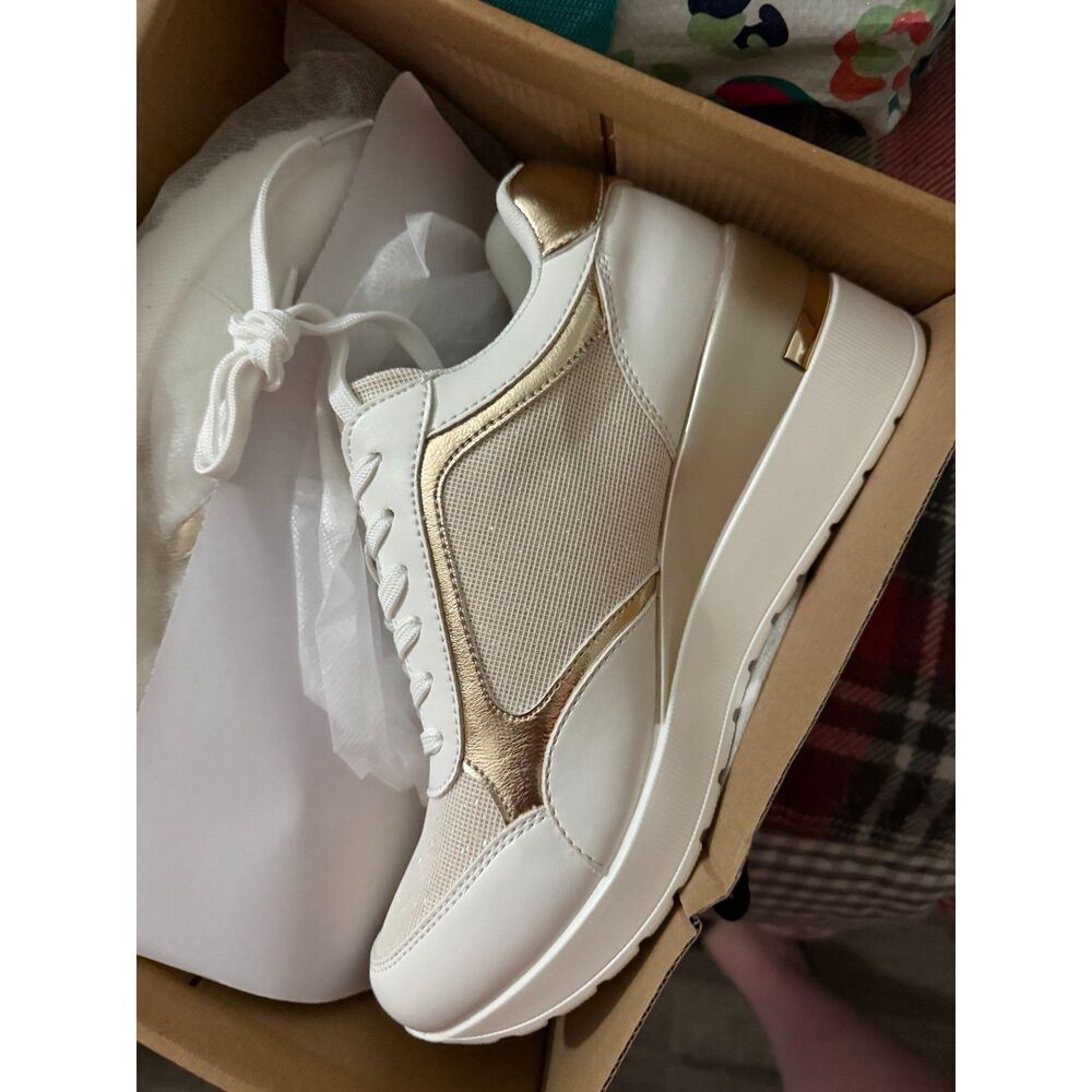 Gold Hightop Wedges